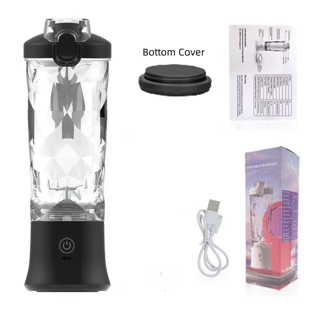 Electric Portable Juicer Mixer 600Ml Mini Electric Juicer USB Rechargeable Fresh Fruit Machine Milkshake Smoothie Blender Mixing