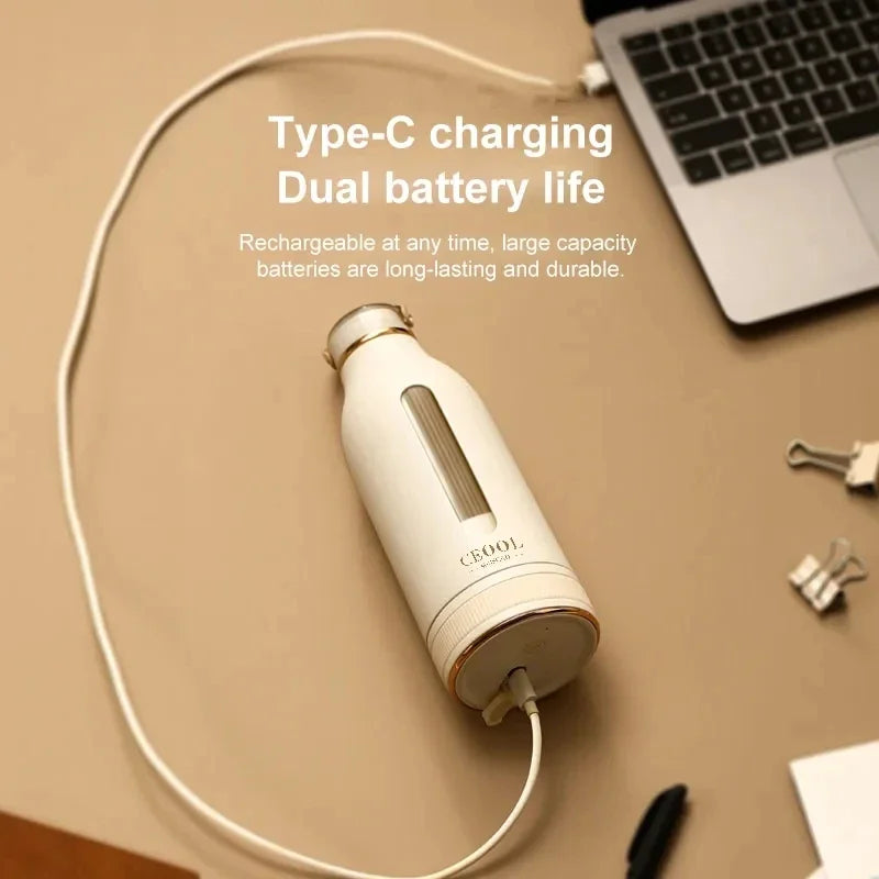 New Electric Blender Juicer USB Fast Rechargeable Mixer Fresh Fruit Grinder Portable Multifunction Cup Shakes Smoothie Maker