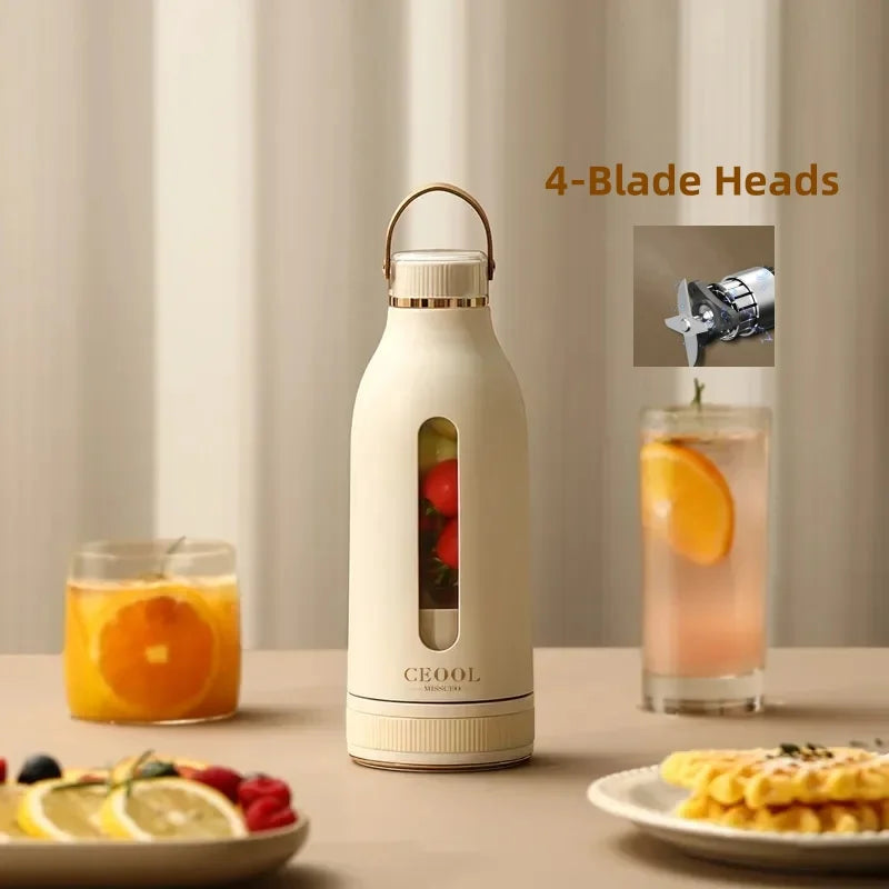 New Electric Blender Juicer USB Fast Rechargeable Mixer Fresh Fruit Grinder Portable Multifunction Cup Shakes Smoothie Maker