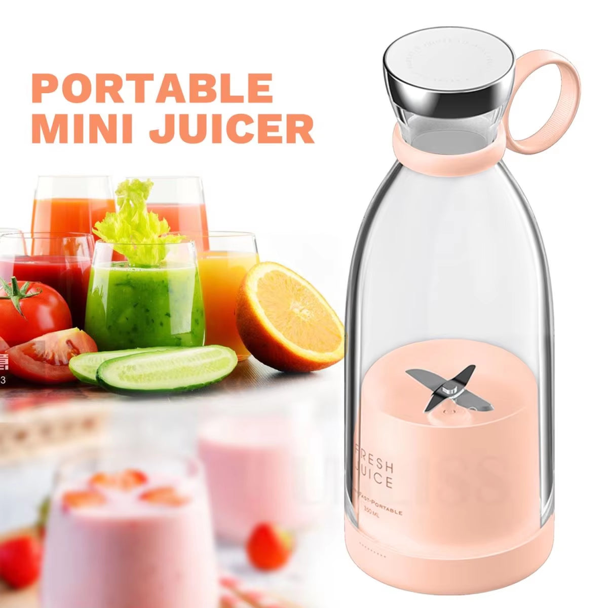 Vegetable Fruit Juicer Blender Smoothie Shakes Mixer Juicer Cup Waterproof Outdoor Personal Juicer Machine