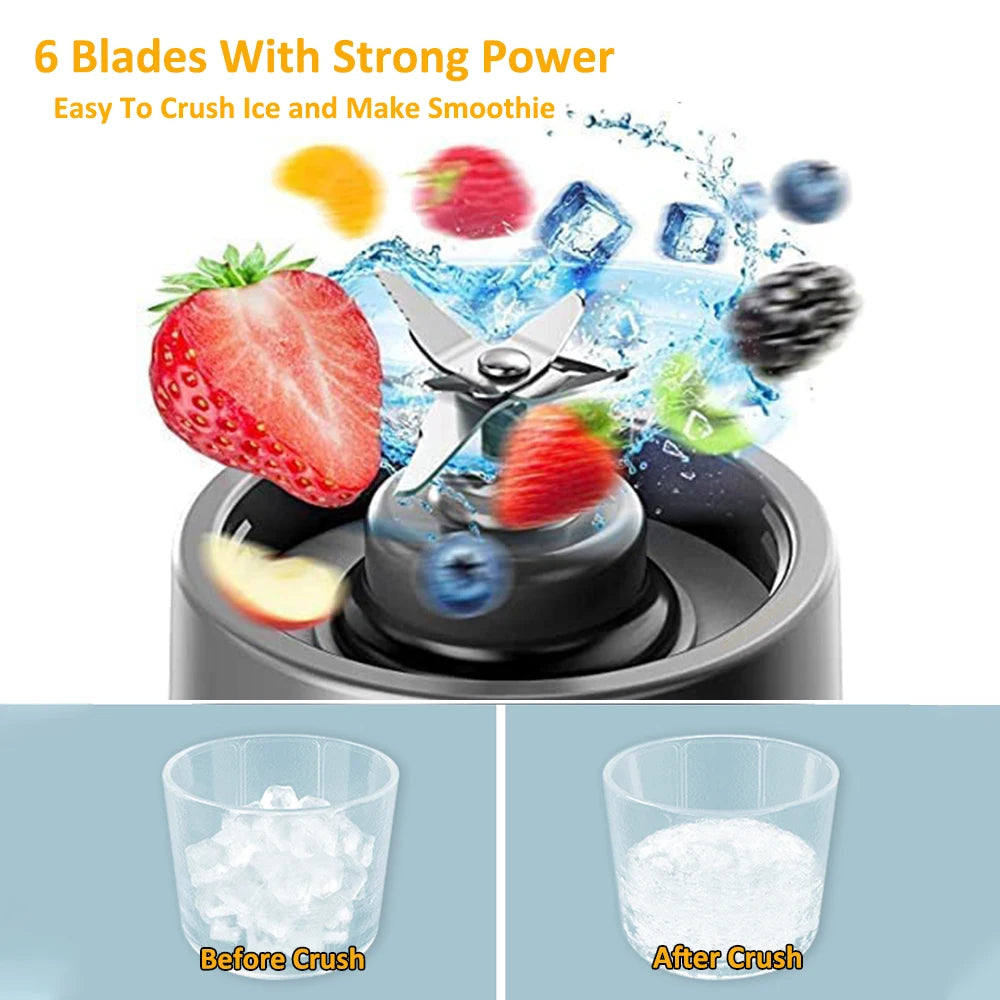 Mini Portable Blender Electric Fruit Juicer Smoothie Orange Fresh Juice Blender Multifunction Rechargeable Portable Mixer