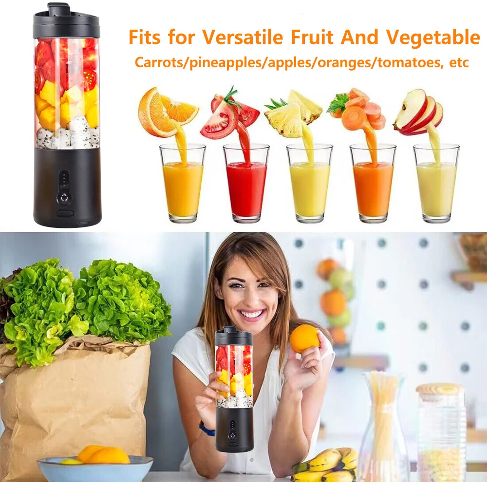 Mini Portable Blender Electric Fruit Juicer Smoothie Orange Fresh Juice Blender Multifunction Rechargeable Portable Mixer