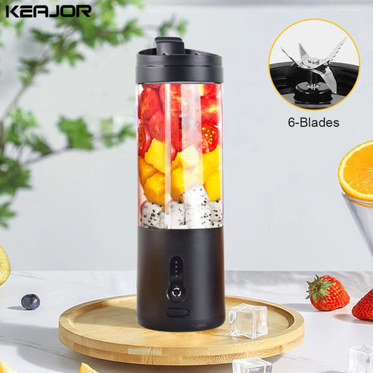 Mini Portable Blender Electric Fruit Juicer Smoothie Orange Fresh Juice Blender Multifunction Rechargeable Portable Mixer